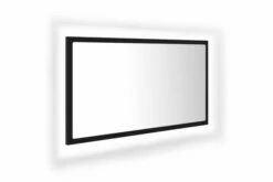 Badeværelsesspejl M. LED-lys 80x8,5x37 Cm Spånplade Sort