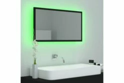 Badeværelsesspejl M. LED-lys 80x8,5x37 Cm Spånplade Sort -TRADEMAX Salg badevaerelsesspejl m led lys 80x85x37 cm spaanplade sort sort 2899392