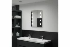 Badeværelsesspejl Med LED 50 X 60 Cm -TRADEMAX Salg badevaerelsesspejl med led 50 x 60 cm soelv 3330007