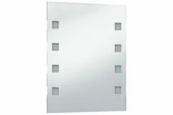 Badeværelsesspejl Med LED 50 X 60 Cm -TRADEMAX Salg badevaerelsesspejl med led 50 x 60 cm soelv 3334646 1
