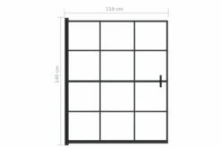 Forside -TRADEMAX Salg bruseafskaermning 116x140 cm sikkerhedsglas sort 3446770 1
