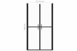 Brusedør (73-76)x190 Cm Klart Sikkerhedsglas