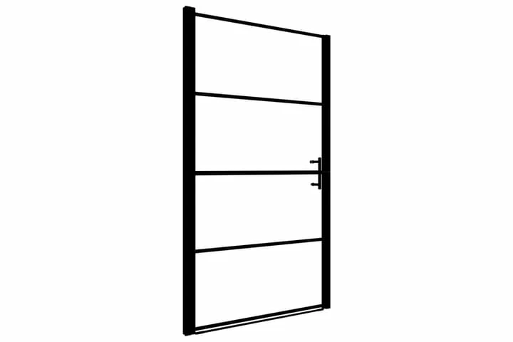 Brusedør 81 X 195 Cm Hærdet Glas Sort 4 Brusedør 81 X 195 Cm Hærdet Glas Sort - Billede 2