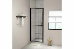 Brusedør 81x195 Cm Hærdet Glas Sort 18 Brusedør 81x195 Cm Hærdet Glas Sort -TRADEMAX Salg brusedoer 81x195 cm haerdet glas sort 2520422 1