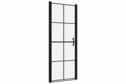 Brusedør 91x195 Cm Hærdet Glas Sort -TRADEMAX Salg brusedoer 91x195 cm haerdet glas sort 2522620