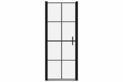 Brusedør 91x195 Cm Hærdet Glas Sort -TRADEMAX Salg brusedoer 91x195 cm haerdet glas sort 2522621 1