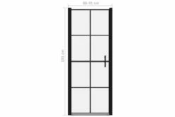 Brusedør 91x195 Cm Hærdet Glas Sort -TRADEMAX Salg brusedoer 91x195 cm haerdet glas sort 2522623 1