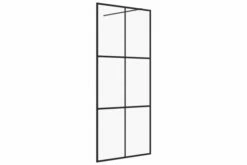 Brusevæg 100x195 Cm Klart Sikkerhedsglas Sort -TRADEMAX Salg brusevaeg 100x195 cm klart sikkerhedsglas sort gennemsigtig 3707117 1