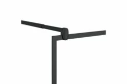 Brusevæg 115x195 Cm Klart Sikkerhedsglas Sort