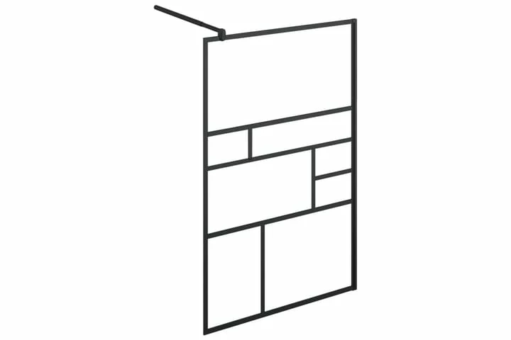 Brusevæg 115x195 Cm Klart Sikkerhedsglas Sort 8 Brusevæg 115x195 Cm Klart Sikkerhedsglas Sort - Billede 6