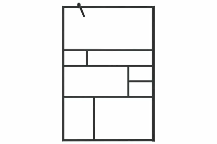 Brusevæg 115x195 Cm Klart Sikkerhedsglas Sort 7 Brusevæg 115x195 Cm Klart Sikkerhedsglas Sort - Billede 5