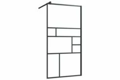 Brusevæg 80x195 Cm Klart ESG-glas Sort -TRADEMAX Salg brusevaeg 80x195 cm klart esg glas sort gennemsigtig 3444502 1