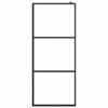 Brusevæg Med Klart ESG-glas 115x195 Cm Sort 1 Brusevæg Med Klart ESG-glas 115x195 Cm Sort -TRADEMAX Salg brusevaeg med klart esg glas 115x195 cm sort sort 2702508