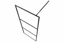 Brusevæg Med Klart ESG-glas 115x195 Cm Sort -TRADEMAX Salg brusevaeg med klart esg glas 115x195 cm sort sort 2702510 1