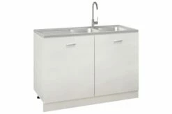 Dobbelt Køkkenvask 1200x500x155 Mm Rustfrit Stål Sølvfarvet -TRADEMAX Salg dobbelt koekkenvask 1200x500x155 mm rustfrit staal soelvfarvet soelv 2899342