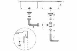 Dobbelt Køkkenvask 1200x500x155 Mm Rustfrit Stål Sølvfarvet -TRADEMAX Salg dobbelt koekkenvask 1200x500x155 mm rustfrit staal soelvfarvet soelv 2903570 1