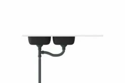 Dobbelt Køkkenvask 1200x500x155 Mm Rustfrit Stål Sølvfarvet -TRADEMAX Salg dobbelt koekkenvask 1200x500x155 mm rustfrit staal soelvfarvet soelv 2903891 1