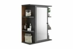 Fmd Badeværelsesskab Med Spejl Grå Og Mørkt Træ -TRADEMAX Salg fmd badevaerelsesskab med spejl graa og moerkt trae flerfarvet 3390381 1