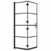 Foldbar Bruseafskærmning 100x140 Cm Sikkerhedsglas Sort -TRADEMAX Salg foldbar bruseafskaermning 100x140 cm sikkerhedsglas sort 3444503