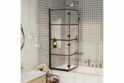 Foldbar Bruseafskærmning 100x140 Cm Sikkerhedsglas Sort -TRADEMAX Salg foldbar bruseafskaermning 100x140 cm sikkerhedsglas sort 3447101