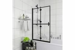 Foldbar Brusekabine 120x140 Cm Sikkerhedsglas Sort -TRADEMAX Salg foldbar brusekabine 120x140 cm sikkerhedsglas sort 3446728