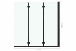 Foldbar Brusekabine 3 Paneler Esg 130x138 Cm Sort -TRADEMAX Salg foldbar brusekabine 3 paneler esg 130x138 cm sort 2166822 1