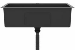 Håndlavet Køkkenvask Med Afløbshul Rustfrit Stål Sort -TRADEMAX Salg haandlavet koekkenvask med afloebshul rustfrit staal sort sort 4462417