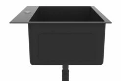 Håndlavet Køkkenvask Med Afløbshul Rustfrit Stål Sort -TRADEMAX Salg haandlavet koekkenvask med afloebshul rustfrit staal sort sort 4462419 1