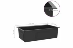 Håndlavet Køkkenvask Med Afløbshul Rustfrit Stål Sort -TRADEMAX Salg haandlavet koekkenvask med afloebshul rustfrit staal sort sort 4462423