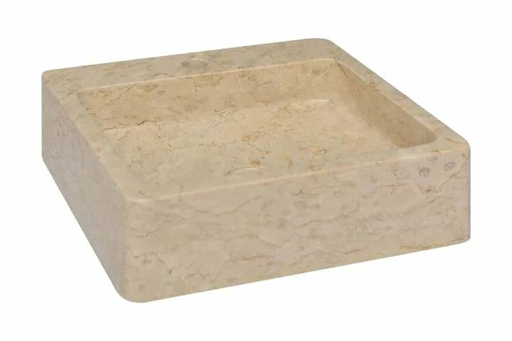 Håndvask 40x40x12 Cm Marmor Cremefarvet 17 Håndvask 40x40x12 Cm Marmor Cremefarvet - Billede 15