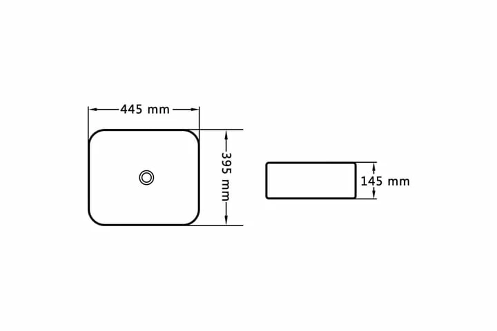 Håndvask 44,5 X 39,5 X 14,5 Cm Keramik Hvid 5 Håndvask 44,5 X 39,5 X 14,5 Cm Keramik Hvid - Billede 3
