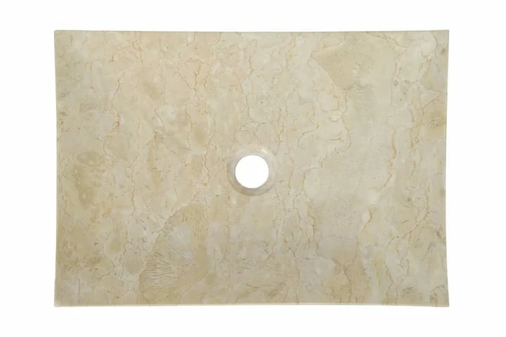 Håndvask 50 X 35 X 12 Cm Marmor Cremefarvet 11 Håndvask 50 X 35 X 12 Cm Marmor Cremefarvet - Billede 9