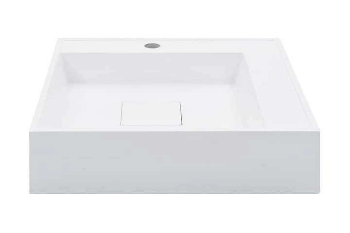 Håndvask 50 X 50 X 12,3 Cm Mineralstøbt/marmorstøbt Hvid 3 Håndvask 50 X 50 X 12,3 Cm Mineralstøbt/marmorstøbt Hvid