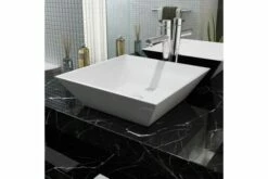 Håndvask Firkantet Keramik 41,5 X 41,5 X 12 Cm Hvid -TRADEMAX Salg haandvask firkantet keramik 415 x 415 x 12 cm hvid hvid 4073106 1