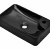 Håndvask I Keramik Til Badeværelse, Hul Til Vandhane, Sort -TRADEMAX Salg haandvask i keramik til badevaerelse hul til vandhane sort sort 4244747