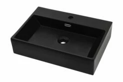 Håndvask Med Vandhanehul Keramik 60,5 X 42,5 X 14,5 Cm Sort -TRADEMAX Salg haandvask med vandhanehul keramik 605 x 425 x 145 cm sort sort 4071143