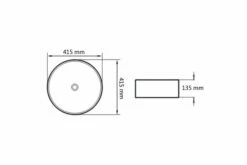 Håndvask Rund Keramik 41,5 X 13,5 Cm Hvid -TRADEMAX Salg haandvask rund keramik 415 x 135 cm hvid hvid 4245725 1