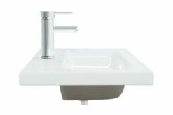 Indbygget Håndvask Med Hane 101x39x18 Cm Keramisk Hvid