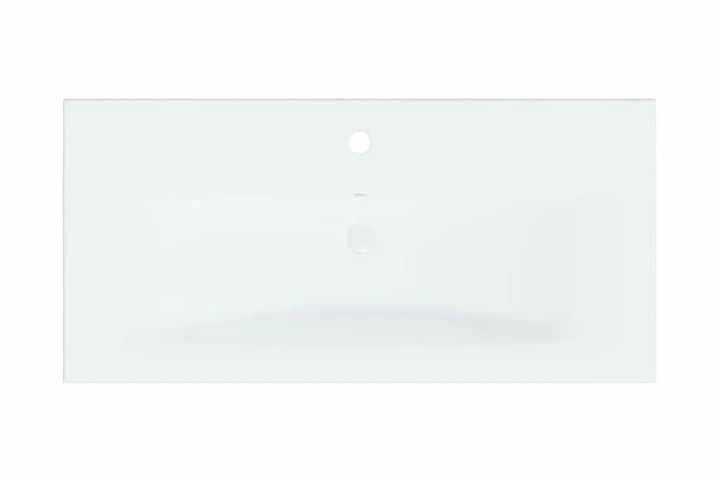 Indbygget Håndvask Med Hane 81x39x18 Cm Keramisk Hvid 6 Indbygget Håndvask Med Hane 81x39x18 Cm Keramisk Hvid - Billede 4