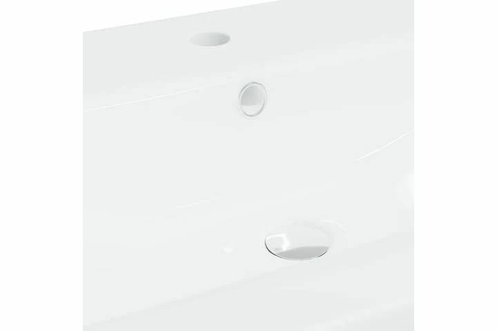 Indbygget Håndvask Med Hane 81x39x18 Cm Keramisk Hvid 11 Indbygget Håndvask Med Hane 81x39x18 Cm Keramisk Hvid - Billede 9