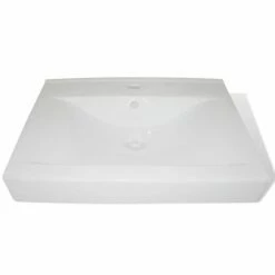 Keramisk Firkantet Håndvask M. Overløb Og Hanehul 60x46 Cm -TRADEMAX Salg keramisk firkantet haandvask m overloeb og hanehul 60x46 cm hvid 1381738