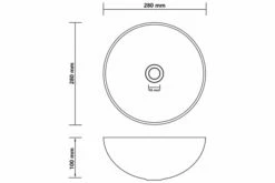 Keramisk Håndask Til Badeværelse Rund Mørkegrå -TRADEMAX Salg keramisk haandask til badevaerelse rund moerkegraa 4246976 1