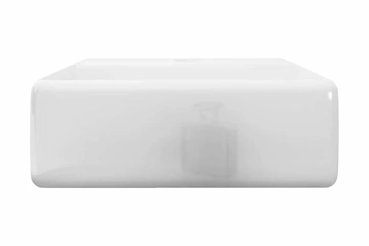 Keramisk Håndvask Med Vandhanehul Hvid Firkantet 8 Keramisk Håndvask Med Vandhanehul Hvid Firkantet - Billede 6