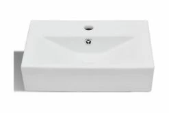 Keramisk Håndvask Overløb Hanehul Firkantet Hvid -TRADEMAX Salg keramisk haandvask overloeb hanehul firkantet hvid hvid 4073020 1