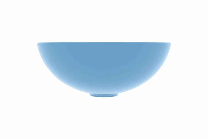 Keramisk Håndvask Til Badeværelse Rund Lyseblå 6 Keramisk Håndvask Til Badeværelse Rund Lyseblå - Billede 4