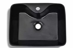 Keramisk Håndvask Vandhanehul Sort Firkantet -TRADEMAX Salg keramisk haandvask vandhanehul sort firkantet sort 4073129 1