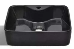 Keramisk Håndvask Vandhanehul Sort Firkantet -TRADEMAX Salg keramisk haandvask vandhanehul sort firkantet sort 4073130