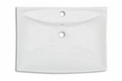 Keramisk Rektangulær Håndvask M. Overløb & Hul Til Hane