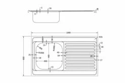 Køkkenvask Med Afløbssæt 1000x600x155 Mm Rustfrit Stål -TRADEMAX Salg koekkenvask med afloebssaet 1000x600x155 mm rustfrit staal soelv 2931864 1