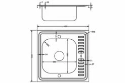 Køkkenvask Med Afløbssæt 600x600x155 Mm Rustfrit Stål -TRADEMAX Salg koekkenvask med afloebssaet 600x600x155 mm rustfrit staal soelv 2933910 1